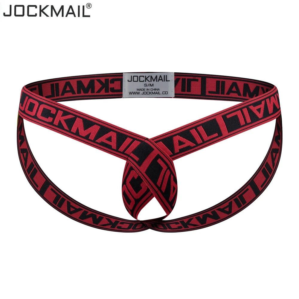 JOCKMAIL Cockstraps Men's Underwear Sexy Briefs Thong Jockstrap Pouch Cuecas Man Panties Thongs Underpants Gay Slip Homme Srting