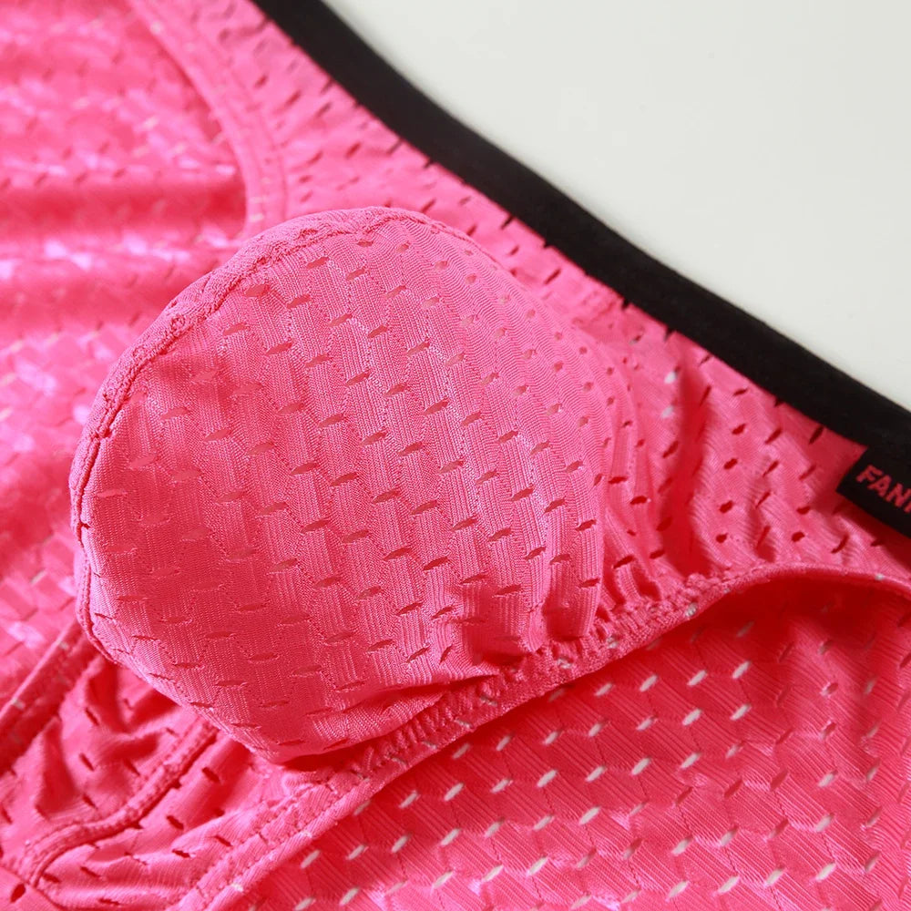 Men Mesh Briefs Breathable Panties Male Underwear Bikini Porn Underpants