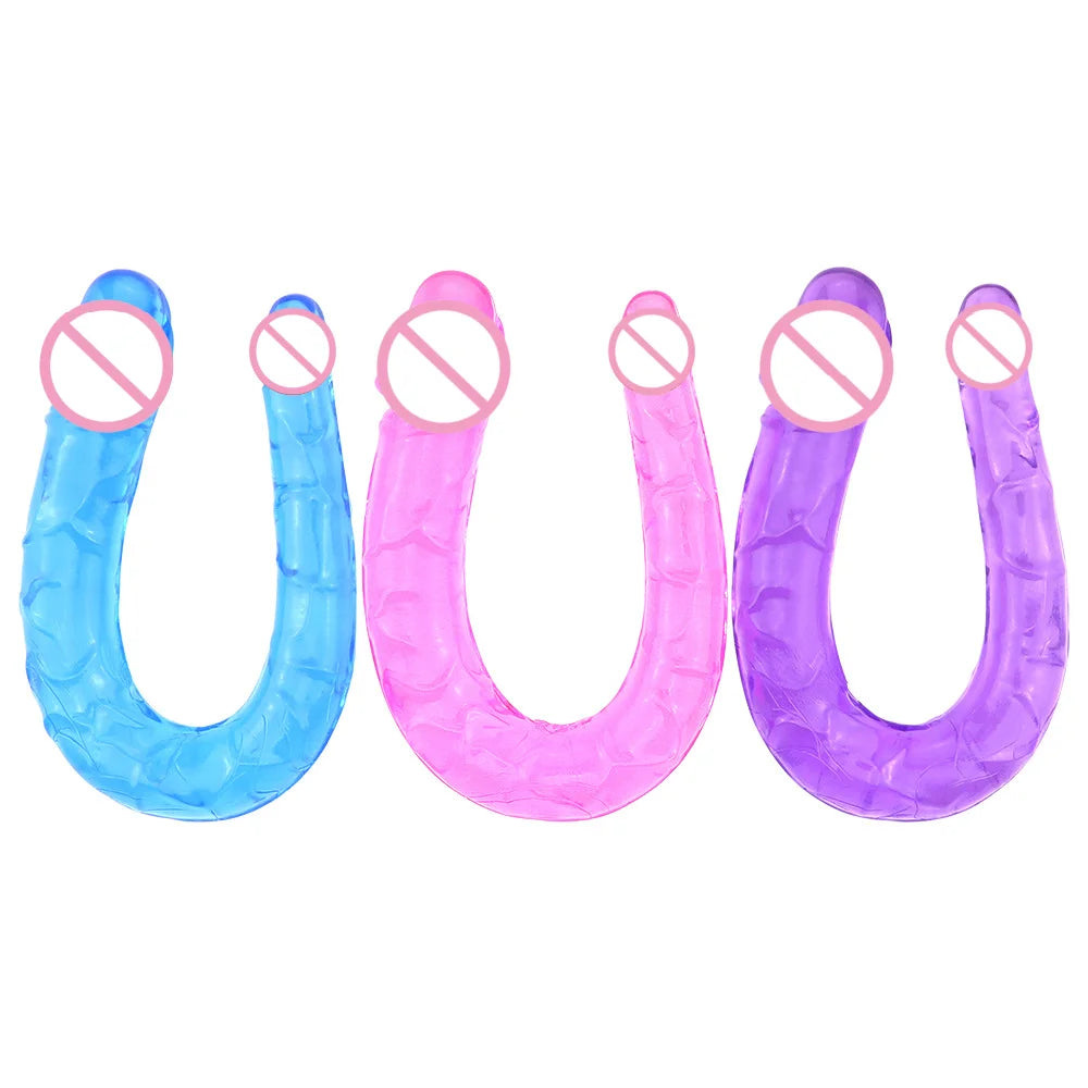 Double Head Dildos U Shape Realistic Dildo Penetration Dildo Masturbation Toys Vagina Plug Sex Toys Massager G-spot Stimulation
