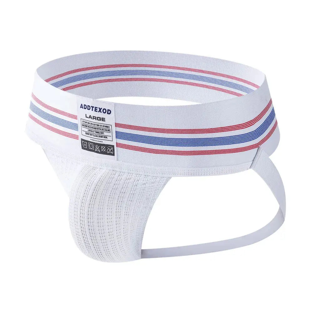Mens Athletic Supporter Jockstrap With 3 Inch Wide Waistband Gym Workout Jock Strap Brief Stretch Mesh Pouch Sexy Gay Underwear