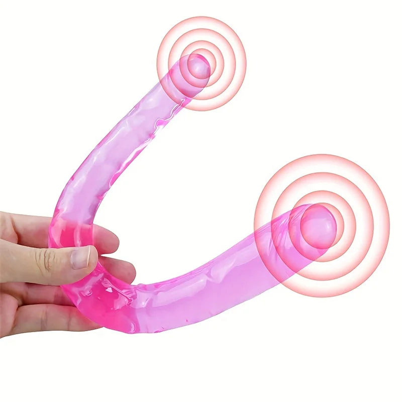 Double Head Dildos U Shape Realistic Dildo Penetration Dildo Masturbation Toys Vagina Plug Sex Toys Massager G-spot Stimulation